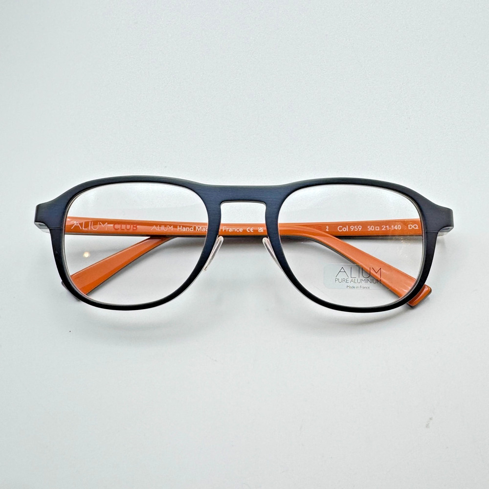 Face a Face Eyeglasses Frames Alium Club 2 Col. 0959 Blue Gray Pilot 50-21-140
